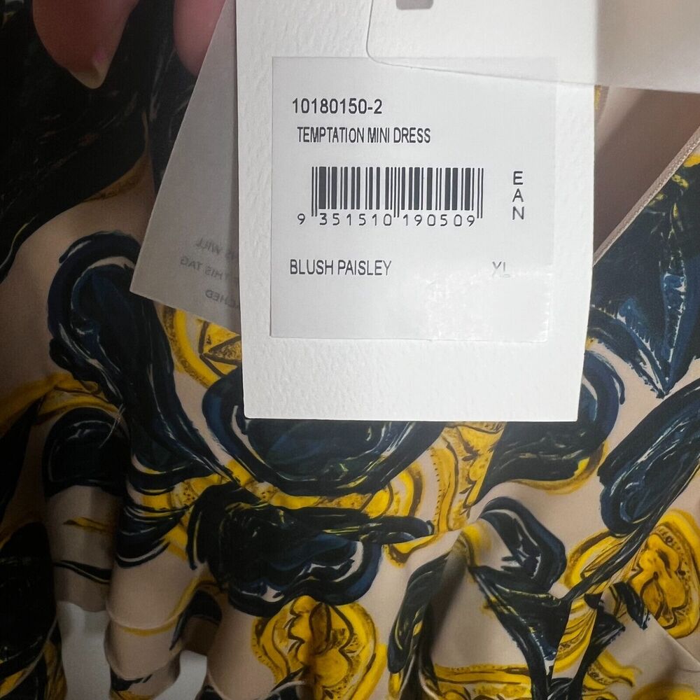CMEO Collective Asymmetric Dress Paisley Cottage Fairy Party Cocktail 90s NWT XL - Picture 9 of 9